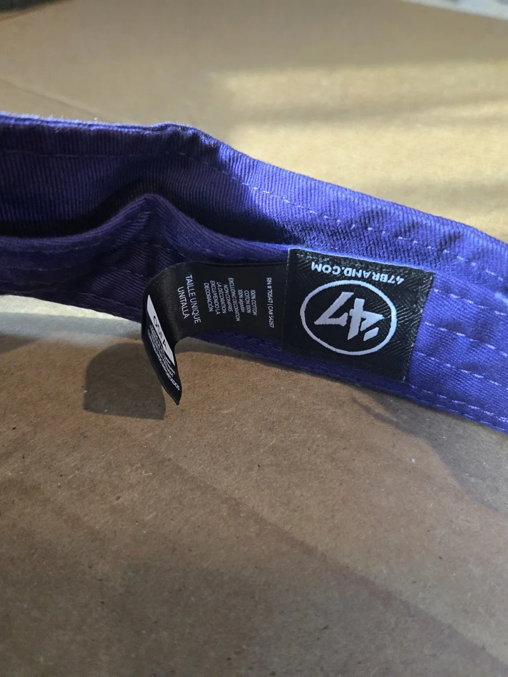 47 Brand Nwt Minnesota Vikings Purple Visor